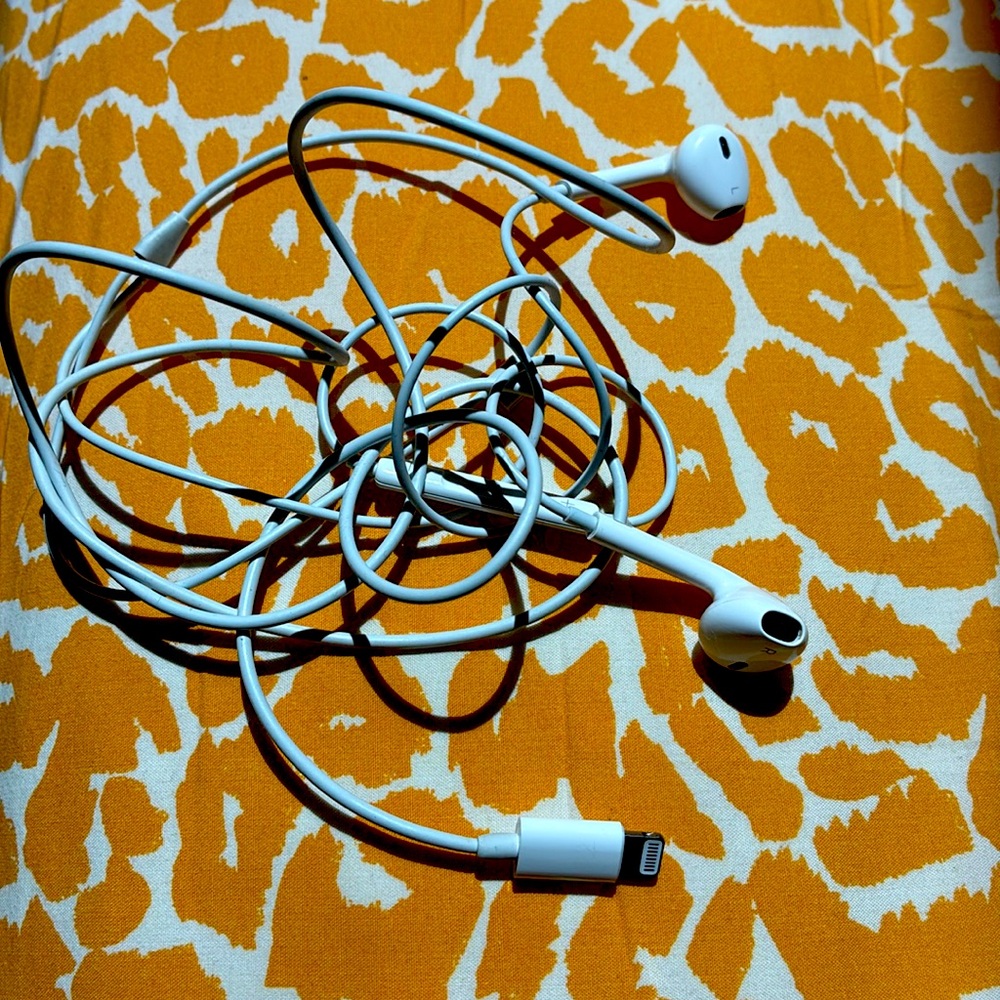Apple iPhone wired earbuds with volume adjuster